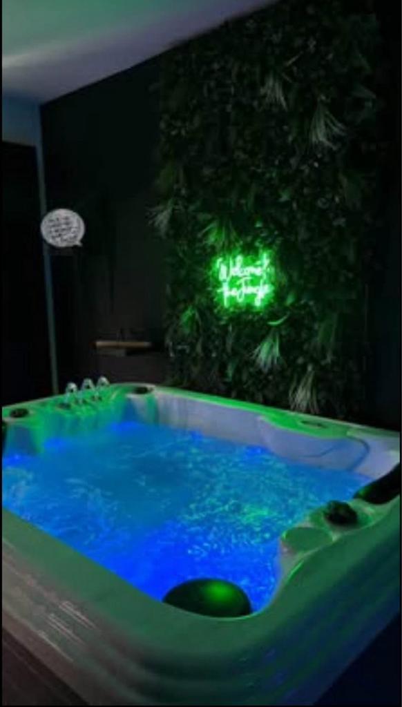 2/3 zits jacuzzi met waterval, Tuin en Terras, Bubbelbaden en Hottubs, Zo goed als nieuw, Ophalen