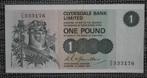 Bankbiljet 1 pond Clydesdale Bank 1974, Setje, Ophalen of Verzenden, Overige landen