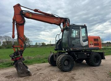 Hitachi zx140w bandenkraan mobiele kraan graafmachine, Enlèvement, Excavatrice