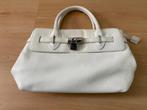 handtas wit leer, Handtassen en Accessoires, Tassen | Damestassen, Ophalen of Verzenden, Gebruikt, Wit, Handtas