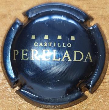 Capsule Cava d'Espagne Castillo de PERELADA bleu & or nr 04, Enlèvement ou Envoi, Neuf, Espagne, Vin blanc