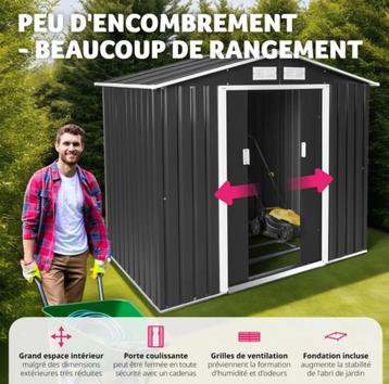 Nieuw metalen tuinhuisje garage van 2m14x1m85 beschikbaar voor biedingen