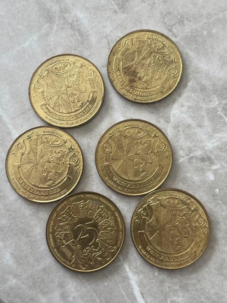 West-Vlaanderen Toeristische Munt – 25 frank (1980), Postzegels en Munten, Munten | Europa | Euromunten, België, Ophalen