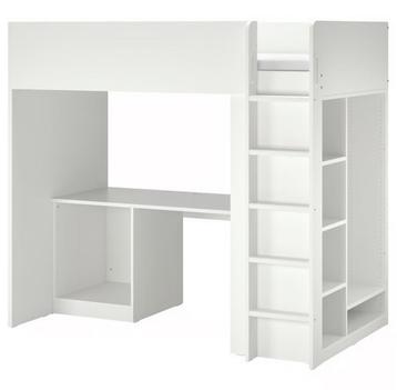 Ikea stapelbed/bureau 1 persoon WIT beschikbaar voor biedingen
