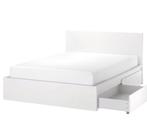 Wit bed, Huis en Inrichting, Slaapkamer | Bedden, 140 cm, Wit, Zo goed als nieuw, Ophalen