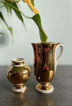 Pot à lait et vase en céramique dorée vintage, Enlèvement