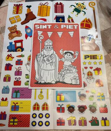 Doe/kleur/spelletjes boeke+2grote bladen stickers., Divers, Saint-Nicolas, Enlèvement ou Envoi, Neuf