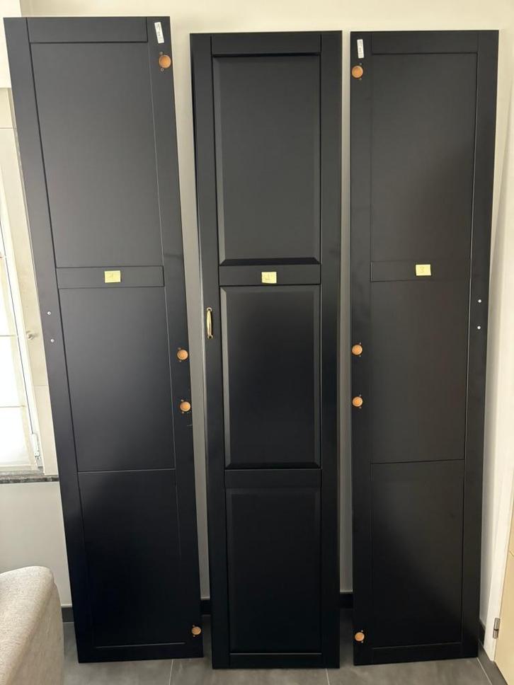 IKEA Pax kleerkastdeur Undredal zwartbruin 50 x 229 cm (3x), Huis en Inrichting, Kasten | Kleerkasten, Gebruikt, 200 cm of meer