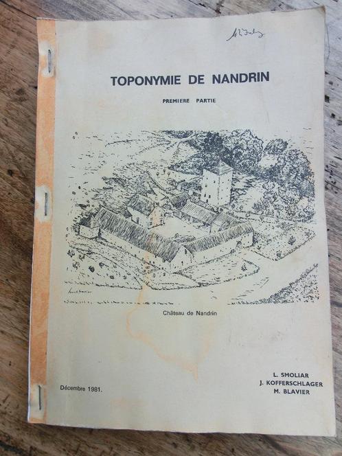 Toponymie de Nandrin, 1ère partie, 1981, Collectif, Livres, Histoire nationale, Utilisé, 20e siècle ou après, Enlèvement ou Envoi