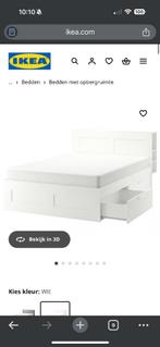Brimnes 1,5 persoonsbed ikea + optie lattenbodem, Huis en Inrichting, Ophalen, Gebruikt, Wit, Twijfelaar