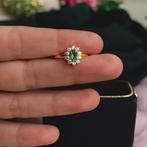 Ring Colombiaanse natuurlijke smaragd verguld 18k, Nieuw, Ophalen of Verzenden, Met edelsteen, Dame