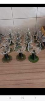 Groen gekleurde gegraveerde glazen, Verzamelen, Glas en Drinkglazen, Nieuw, Ophalen of Verzenden
