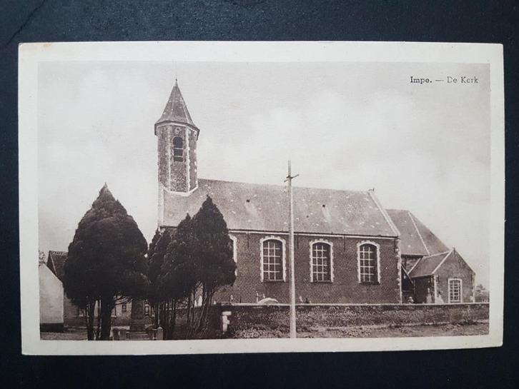 Postkaart Impe ( Lede ) De Kerk, Verzamelen, Postkaarten | België, Ongelopen, Oost-Vlaanderen, 1920 tot 1940, Ophalen of Verzenden