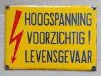 Emaille / Email bord - HOOGSPANNING - LEVENSGEVAAR, Ophalen of Verzenden