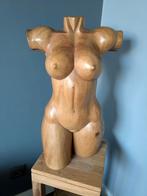 Vrouwelijke torso in vol hout, Antiek en Kunst, Ophalen