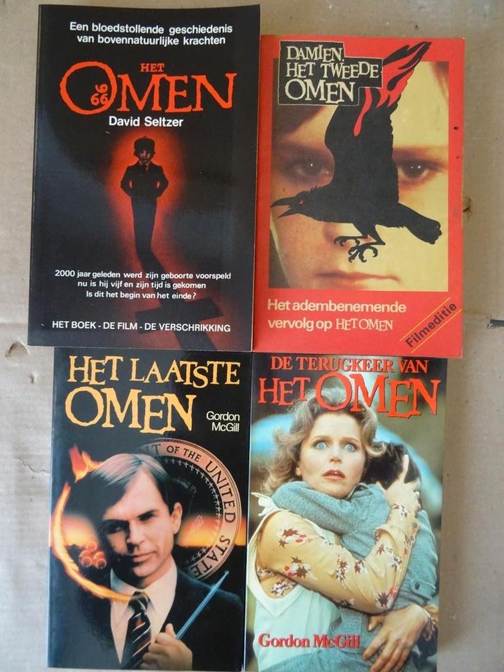 David Seltzer Gordom McGill Het omen collectie Ensemble 1976, Livres, Thrillers, Comme neuf, Pays-Bas, Enlèvement ou Envoi
