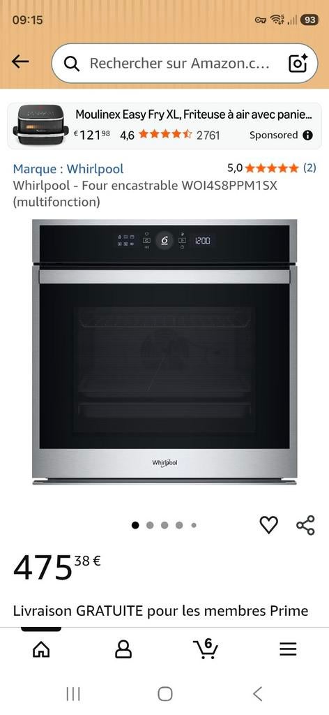 Four wirpool encastrable, Enlèvement, Four