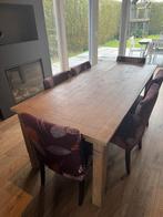 EETTAFEL EN STOELEN, Huis en Inrichting, Tafels | Eettafels, Ophalen, Gebruikt, Overige houtsoorten