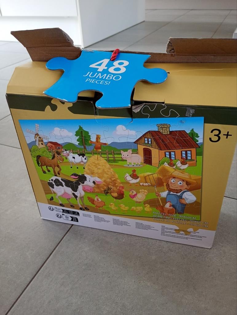 Jumbo vloerpuzzel "op de boerderij", Ophalen