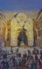 Tirage optique ancien Paris 1745 - Effet de lumière rare, Antiquités & Art, Enlèvement ou Envoi