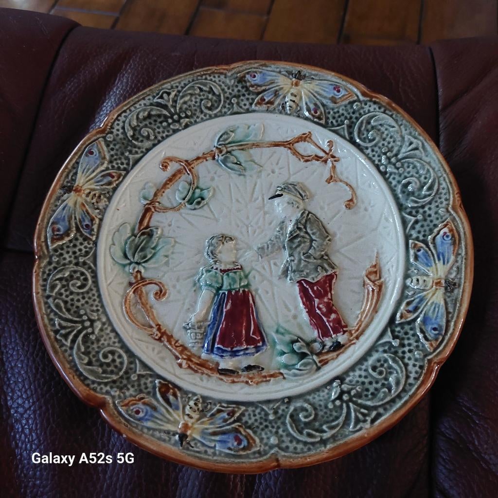 Assiette ancienne en wasmuel belge, Antiquités & Art, Enlèvement