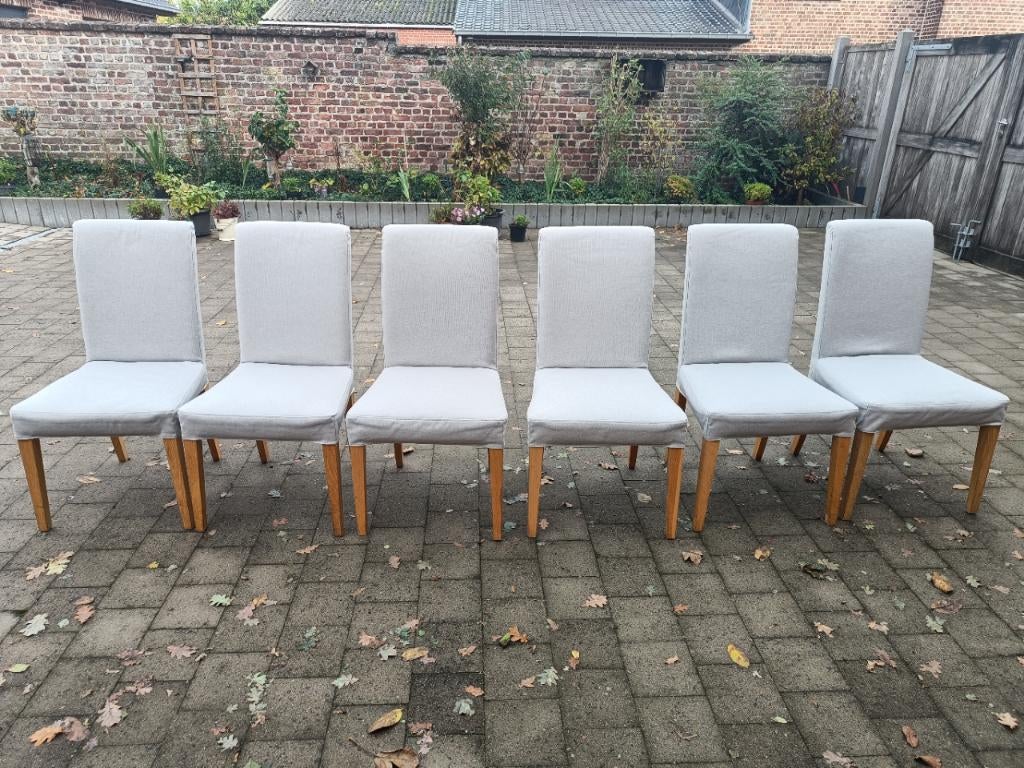 6 stoelen / eetkamerstoelen, Huis en Inrichting, Stoelen, Ophalen, Gebruikt, Leer