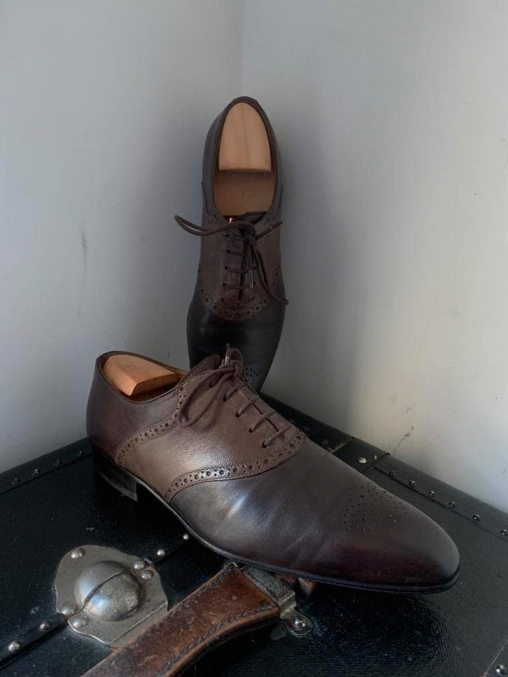 Vero Cuoio Richelieu tweekleurige bruine schoenen, Kleding | Heren, Schoenen, Gedragen, Bruin, Ophalen of Verzenden