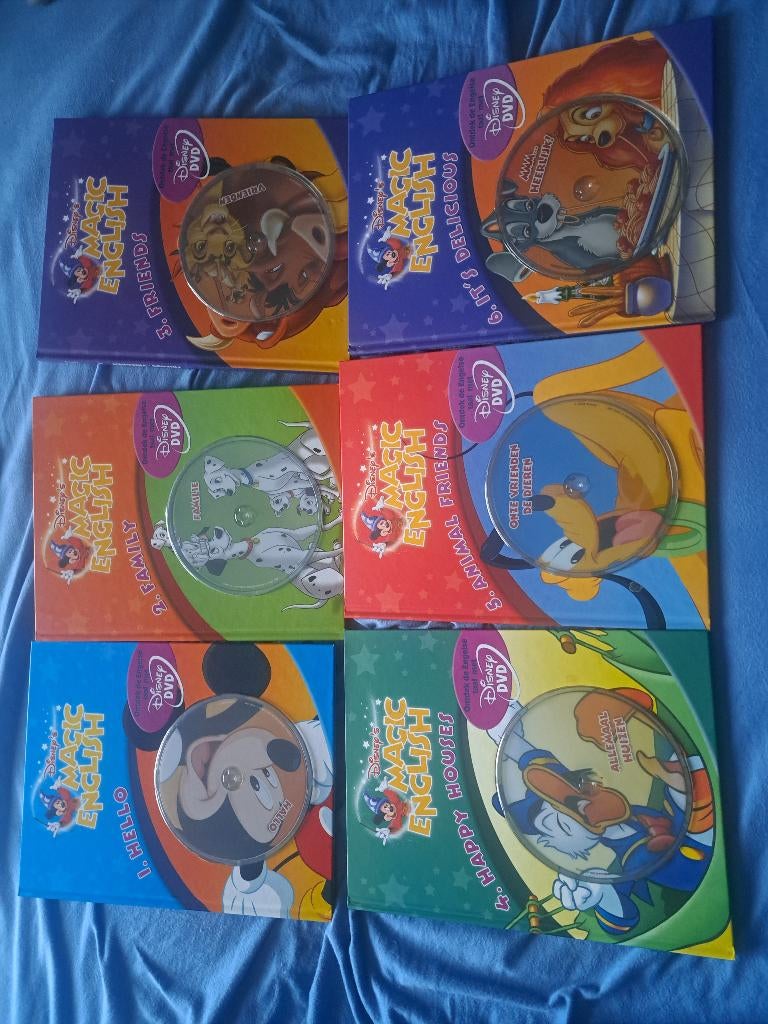 Disney dvd en taalboeken engels, Collections, Enlèvement ou Envoi, Autres personnages, Comme neuf, Papier, Carte ou Papeterie
