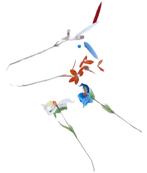 4 vintage glazen bloemen., Ophalen of Verzenden