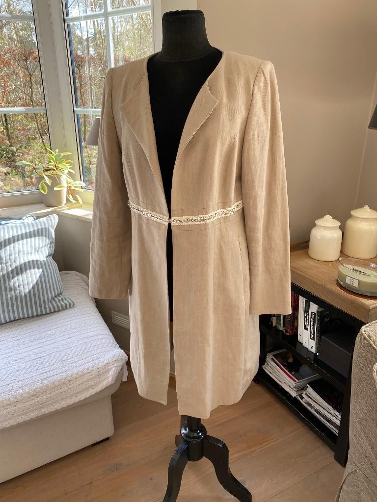 Blazer en lin beige foncé SCAPA - 38/40, Vêtements | Femmes, Taille 38/40 (M), Scapa, Enlèvement ou Envoi, Beige