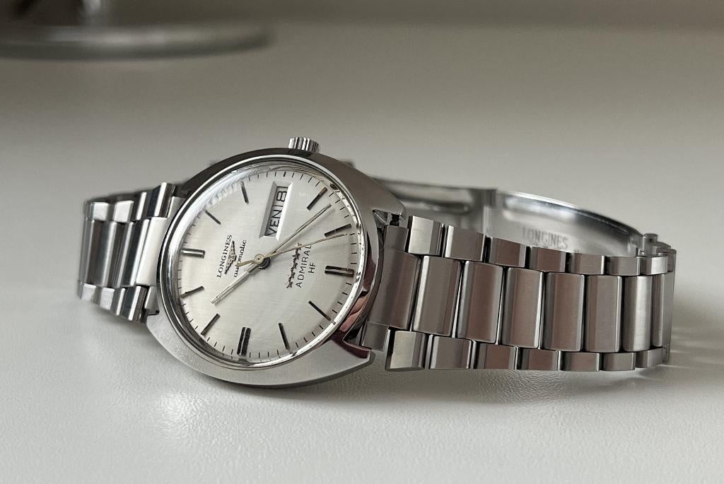 Longines Admiral HF 8345-3 - Automatic 5 stars (cal. 507), Montre-bracelet, Autres marques, Enlèvement ou Envoi, Acier