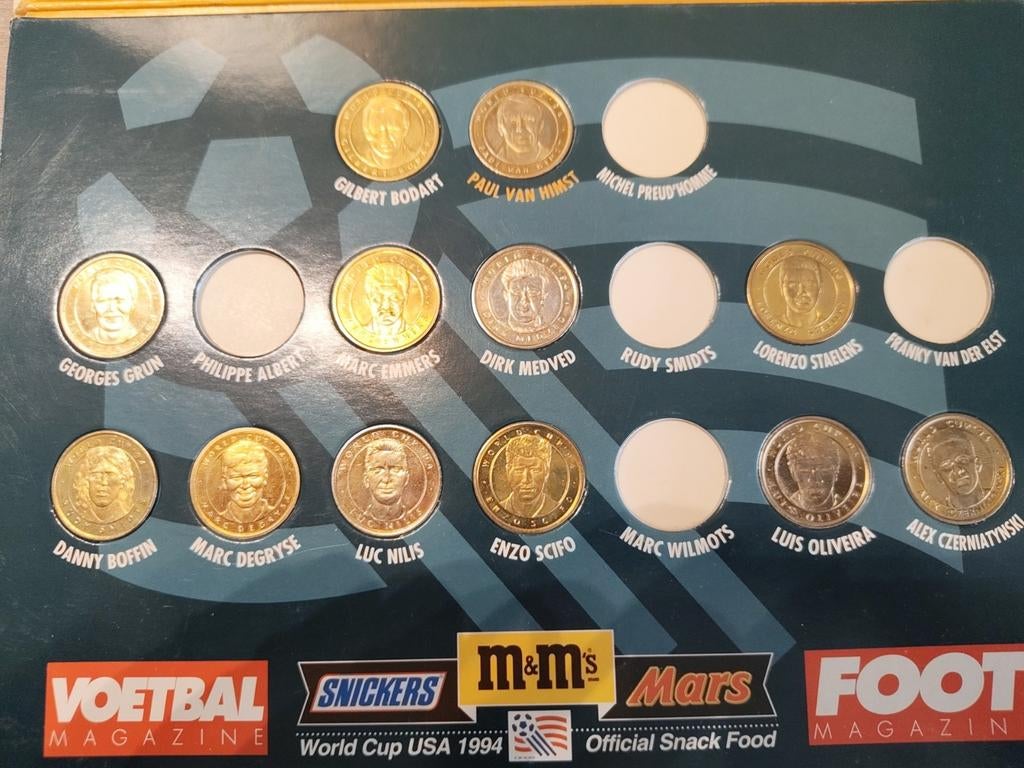 Munten voetbal 1994, Ophalen, Munten