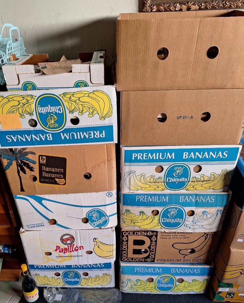 12 BANANEN DOZEN OUDE BOEKEN _ GEEN ROMANS, Antiek en Kunst, Antiek | Boeken en Manuscripten, Ophalen