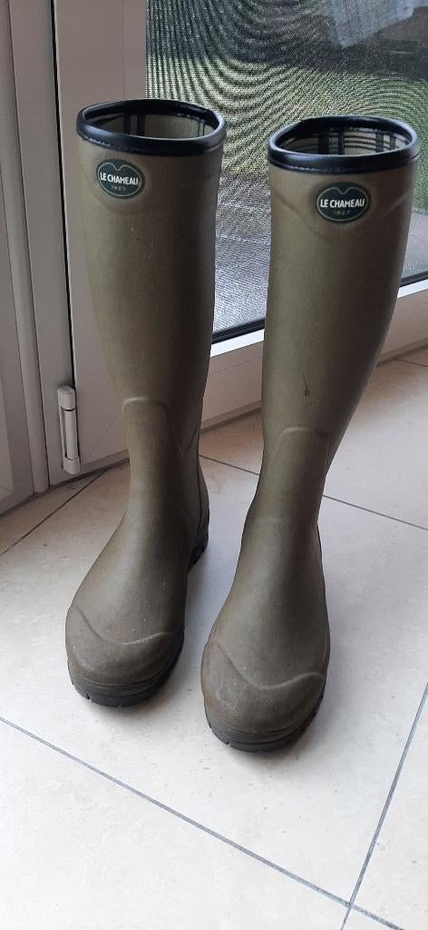 Le Chameau rubberlaarzen - maat 42 - goede staat, Vêtements | Femmes, Chaussures, Porté, Bottes de pluie, Vert, Enlèvement
