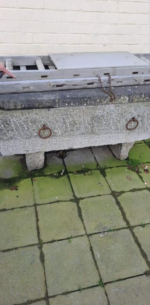 Abreuvoir en pierre bleu, Jardin & Terrasse, Bacs à fleurs & Jardinières, Enlèvement