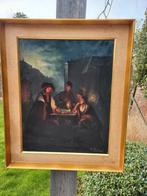 Grande peinture sur toile signée T. Brouwers, Enlèvement