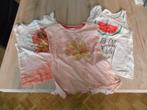 3 t shirts maat 128, Ophalen of Verzenden, Gebruikt, Meisje, Shirt of Longsleeve