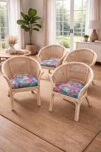 Rotan kuipstoelen retro vintage, Jardin & Terrasse, Chaises de jardin, Enlèvement, Comme neuf, Rotin