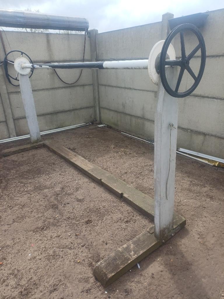 zwembad cover oprolsysteem, Ophalen, Gebruikt, Afdekzeil