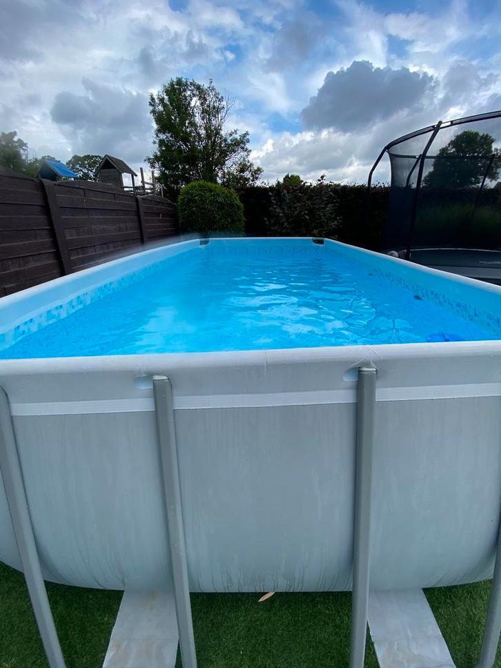 Zwembad Bestway, warmtepomp en allerlei, Jardin & Terrasse, Piscines, Utilisé, Piscines hors sol, 120 cm ou plus, 400 cm ou plus