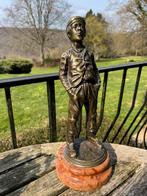 Bronzen beeld “de fluiter”., Ophalen, Brons