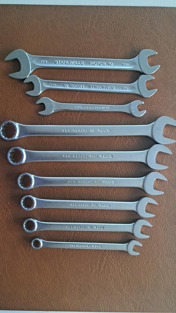 Engelse maten ring/steeksleutels, Auto diversen, Autogereedschap, Ophalen of Verzenden