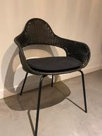 Stapelbare rotan / ratten / zwarte stoelen met kussentje, Enlèvement, Osier ou Rotin, Noir, Cinq, Six Chaises ou plus