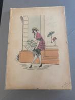 dessin signé LURKIN, Antiquités & Art, Art | Peinture | Classique, Enlèvement