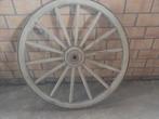 antiek houten wiel, Ophalen