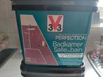 V33 renovatieverf badkamer kleur pruim 0.75L   x2!!, Ophalen, Overige kleuren, Nieuw, Verf