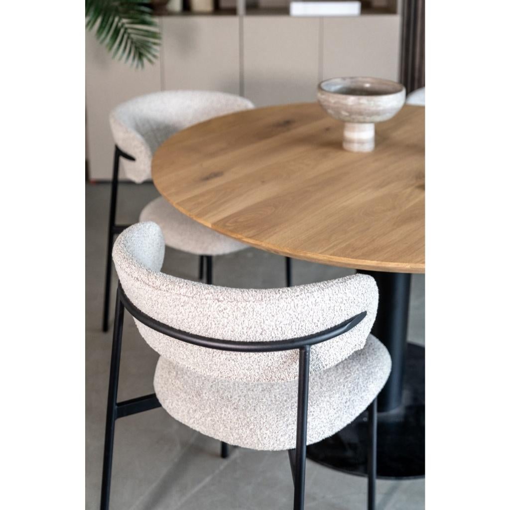 New Eetkamerstoelen bouclé beige/ gris, Ophalen, Overige kleuren, Nieuw, Vijf, Zes of meer stoelen