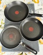 Lor de 3 poeles Tefal, Maison & Meubles, Cuisine | Casseroles & Poêles, Enlèvement ou Envoi, Utilisé, Poêle à frire ou Sauteuse