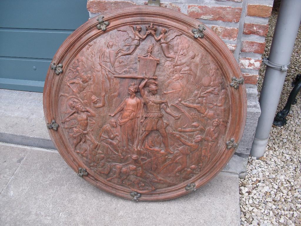 terra cotta wandplaat, Ophalen