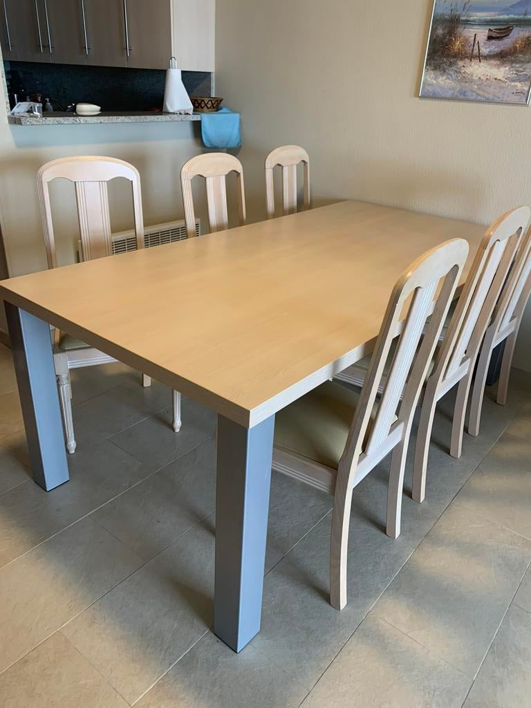 Houten eettafel, Huis en Inrichting, Tafels | Eettafels, Ophalen, Zo goed als nieuw